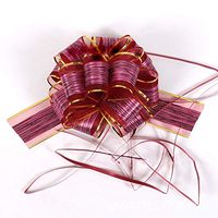 Auch 10Pcs Big Elegant Beautiful Festival Crystal Yarn Pull Bows/Christmas Gift/Basket Knot with Ribbon Strings to Wrap The Box or Floral Decoration
