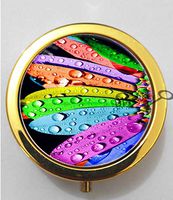 BlackKey Sunflower Pattern 3-Compartment Decorative Pocket Gift Box Case Organizer for Pill, Color 2 -976