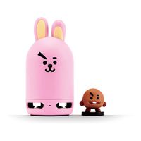 BT21 Official BTS Friends Duo Bluetooth Stereo Portable Speaker & Figure Set for Home, Outdoors, Travel (Speaker Cooky + Figure SHOOKY)