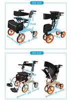 Rolling Walker Lightweight Alumium Walking Frame-Walking Frame Supports Up To 100kg With Back Support Walking Frame For Seniors With Seat Basket Elderly Foldable Super Wide Front Wheel Walker Wit