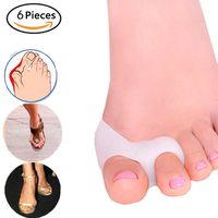 Silicone Gel Toe Protector Bunion Corrector Toe Separators Hallux Valgus Relief for Men & Women Rapid Foot Pain Relief Gel Bunion Pads,6Pieces