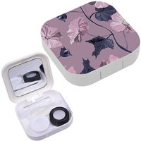 Portable Contact Lens Case Box Travel Kit Mirror + Bottle + Tweezers Container Holder [ Elegant Design ]