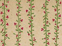 Gift Wrap Paper - 30 inches x 150 feet - Kraft Twigs and Berries