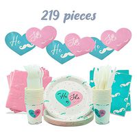 Baby Gender Reveal Party Supplies Kit For Baby Boy Or Girl, Gender Reveal Decorations Boy or Girl Balloon, Baby Shower Decorations, Baby Reveal Props, Gender Reveal Party Decorations (219 pcs)