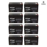 ExpertPower 12V 8AH Sealed Lead Acid (SLA) Battery Replacement for APC Back-UPS ES 550VA Pro 1300/1500 Liftmaster CSL-24VDC Slider Gate Opene - F2 Terminals / 8 Pack