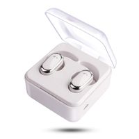 Wireless Bluetooth Earbuds with Charging Box Noise Cancelling Headset 4.2 Sweatproof Waterproof Bluetooth Headphones Compatible with Smartphone Cellphone Sports Earphones- White