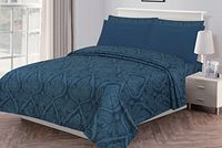 Series Paisley Egyptian deep Pocket Bed Sheet Set Full/Navy Blue Colors