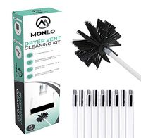 Flexible Dryer Vent Cleaning Kit, Lint Remover, Extends Up to 20 Feet with A Synthetic Brush Head. Can Be Used with Or Without A Drill - MonLo