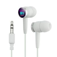 Graphics and More Made in The 80s Radical Novelty in-Ear Earbud Headphones - White