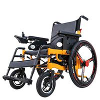 XHNICE Intelligent Foldable Electric Wheelchair, Portable Lightweight Powered Wheelchair Suitable for Elderly Disabled Outdoor Sport Aid Car 24 Inches Big Wheel Wheelchair