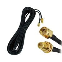 MEW Black RP-SMA Coaxial Extension Cable For WiFi LAN WAN Router Antenna (RP-SMA 3M)