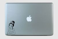 Princess Tiana Bust Vinyl Decal Sticker Black