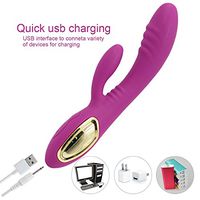 Portable Handheld Wireless Waterproof Massager with 10 Kinds of Silent Vibration Mode and USB Magnet Charging for Neck Shoulder Back Body Relieves Muscle Tensio (Rose-Purple)