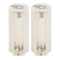 uxcell 2PCS 3x1.5V AAA Series Connection Plastic Cylinder Battery Storage Holder Case Adapter White