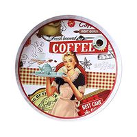 Vosarea Vintage Retro Metal Rolling Tray Rolling Paper Sampler (03466 White Grid Women Pattern)