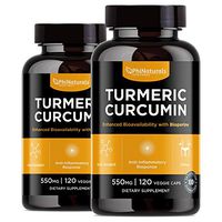 Turmeric Curcumin with Black Pepper – 550mg | 120 Count (Pack of 2) Anti Inflammatory Organic Turmeric Root with Bioperine Vitamin – Non GMO & Gluten Free – Paleo & Keto Friendly Immune Support