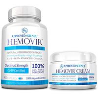 Hemovir - Best Hemorrhoid & Fissure Treatment for Rapid Healing; Reduce Itching, Irritation, Bleeding & Burning 100% Natural Ingredients - 1 Bottle & 1 Cream
