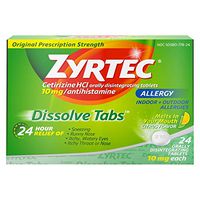 Zyrtec Citrus Allergy Dissolve Tab - 24 per Pack - 24 Packs per case.