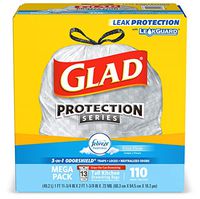 Glad Tall Kitchen Trash Bags, 13 Gal, 110 Ct