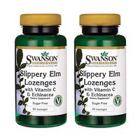 Swanson Slippery Elm Lozenges 60 Lozenges (2 Pack)