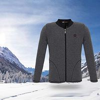 Heated Base Layer Shirt for Men,USB rechargeable,Washable,3 ajustar la temperatura,Electric Heating Clothing,Helps promote blood circulation, relief pain of muscles(Battery Not Included),Gray,S