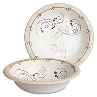 SOLO Cup Company HB12J8001PK Symphony Paper Dinnerware Heavyweight Bowl 12oz Tan 125/Pack