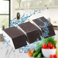 KAIXIANG Nano Emery Sponge - Sponge Magic Eraser Brush Eraser Nano Silicon Carbide Descaling Home Kitchen Cleaning Sponge Cleaning Kitchen Rust Cleaning Tool 3 Pcs (Brown)