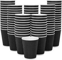 120 Pack Disposable Coffee Cups 12 Oz Ripple Wall Insulated Corrugated Hot Paper Cup by Galashield