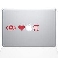 The Decal Guru I Love Apple Pie MacBook Decal Vinyl Sticker - 13" MacBook Pro (2016 & Newer) - Red (1094-MAC-13X-DR)