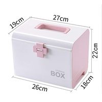 ZZZGY Medicine Box, First Aid Box Emergency Medicine Case, Portable Travel Handle Carrying, Family Emergency Kit Storage Organizer