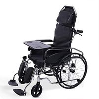 Transport Wheelchairs Lightweight Folding,Sitting/Lying 2 in 1 high Load Bearing Wheelchair for Adults,Suitable for The Elderly, Disabled, Injured Legs and Feet of People Wheel Chair