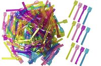 Mini Gelato Taster Spoons - Clear Plastic - Multicolor Transparent - 150 per Package