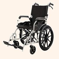 NADAENF Travel Wheelchair Folding Multi-Functional Reinforcement Disabled Trolley Lightweight Multi-Function Large Handicapped Old Scooter