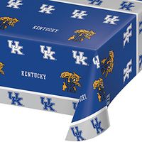 Creative Converting Kentucky WildUsts Plastic Table Cover, 54"x108"