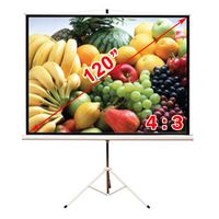 Antra PST-120B Tripod Portable Projector Projection Screen (Matt White) for Home Theatre Business Presentation 4K/8K 3D HD Compatible (120 Inches Diaganal 4:3 Ratio)