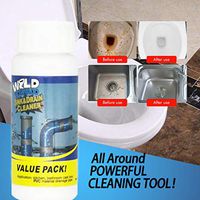 Highpot Fast Foam Cleaner Powerful Toilet Cleaner Bubble Pipe Clearing Powder - Remove Hair & Grease from Clogged Toilets, Sinks and Drains (4)