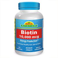 Nova Nutritions Biotin 10,000 mcg 200 Capsules by Nova Nutritions