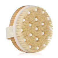 Dione Wet Body Brush, Natural Bristles Remove Dead Skin & Rubber Nub Exfoliates for Cellulite, Circulation, Bath and Shower Brush for Men and Women