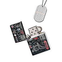 New Vibe Silver Flip Top Lighter - London England