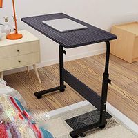 Laptop Desk, Overbed Table with Lockable Wheels, Side Table Height Adjustable Bedside Removable Sofa, Super Sturdy and Stable for Home Office and Hospital (Color : A, Size : 60x40cm)