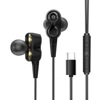 cokil General Wired Super Earbuds Handsfree Sports in-Ear Earphone with Mic Headphones