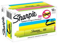 Sharpie 25025  Tank Highlighters, Chisel Tip, Fluorescent Yellow, 12-Count