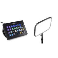 Elgato Stream Deck XL - Advanced Stream Control with 32 Customizable LCD Keys, for Windows 10 and macOS 10.13 or Later & Key Light/Professional Studio LED Panel, Color Adjustable, for PC and Mac