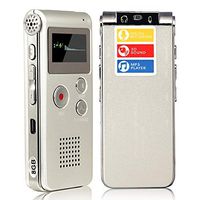 ACEE DEAL Digital Audio Voice Recorder with Android USB port, Including Cables and Earphones (Silver)
