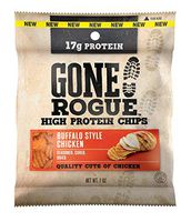 Gone Rogue High Protein Buffalo Style Chicken Chips, Low Carb, Gluten Free, Keto Friendly Snacks, 8 pack