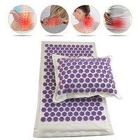 Acupressure Mat, Acupressure Lotus Spike Massage Pads Rug Acupuncture Mat Pillow Back Neck Stress Relief Therapy Better Deeper Sleep