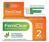 FemiClear 2-Day Yeast Infection Treatment | All-Natural & Organic | Ointment + External Itch Relief Ointment