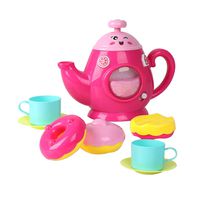 Kids Pretend Play Toy Playset Simulation Kettle Set Educational Toy Fun with Tea Cups, Kettles, Saucers, Spoons