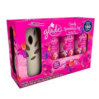 Glade Automatic Spray Starter Set, Candy Sprinkling Joy, 3 Refills + 1 Sprayer