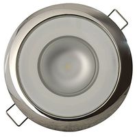 Lumitec 113110 Mirage LED Exterior or Interior Down Light, Flush Mount, Stainless Steel Polished Bezel, White, Red, Blue and Purple, All Non-Dimming